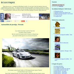 Automobiles de prestige - Porsche