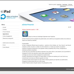eClicker - creation de quiz pour iPad