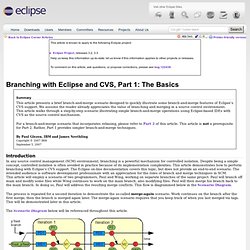 Corner Article: Branching with Eclipse and CVS - Part 1