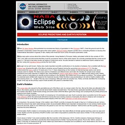Eclipse Predictions and Earth's Rotation