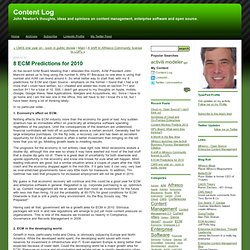 8 ECM Predictions for 2010 - Content Log