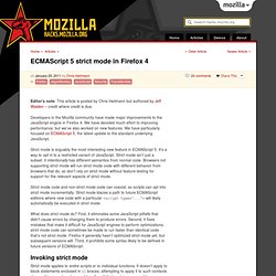 ECMAScript 5 strict mode in Firefox 4