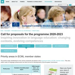 ECML-Programme > Programme 2020-2023 > Priority areas
