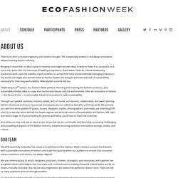 Eco Fashion Week - ABOUT