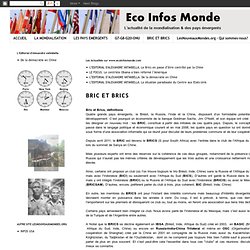 Eco Infos Monde.com: BRIC ET BRICS