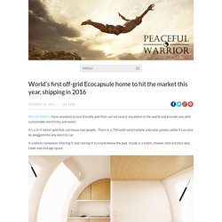 World’s first off-grid Ecocapsule home to hit the market this year, shipping in 2016