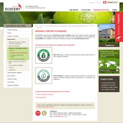 Ecocert - Certification body