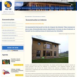 Ecoconstruction en Ardenne - Agence Locale de l’Energie et du Climat (ALE 08 - Ardennes)