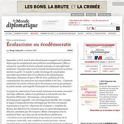 Écofascisme ou écodémocratie, par Serge Latouche