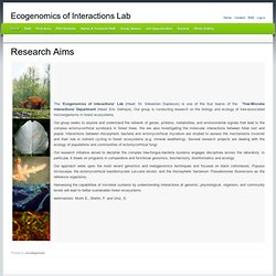 Ecogenomics of Interactions Lab