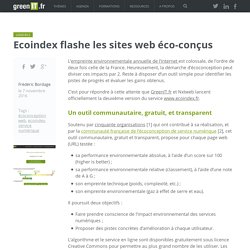 Ecoindex flashe les sites web éco-conçus - Green IT