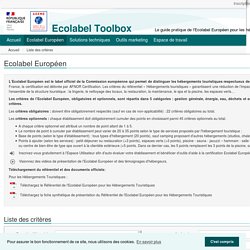 Ecolabel Européen - Ecolabel Toolbox