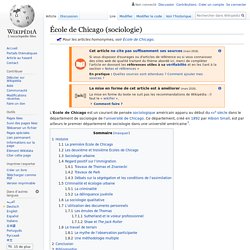 École de Chicago (sociologie)
