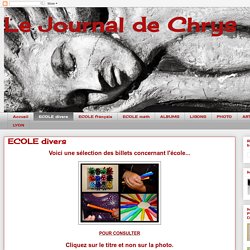 Le Journal de Chrys: ECOLE