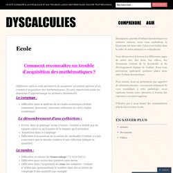 Dyscalculies