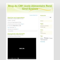 Blog du CM1 école élémentaire René Girol Eysines