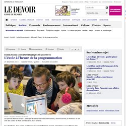 L’école à l’heure de la programmation