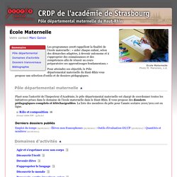 CRDP Strasbourg - pôle maternelle