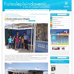 Ecole solaire pour réfugiés