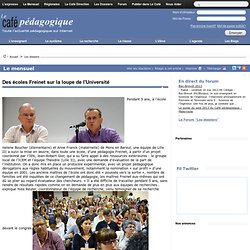 Des écoles Freinet sur la loupe de l'Université