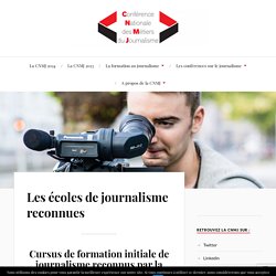 Les écoles de journalisme reconnues