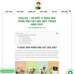 Ecolife - Ra Mắt 4 Dòng Sản Phẩm Ống Hút Đặc Biệt Trong Năm 2021