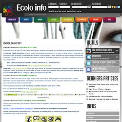La barre d&#039;outils Ecolo-info
