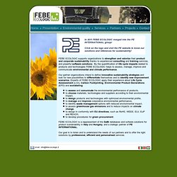 FEBE ECOLOGIC: LCA consulting, Carbon Footprint and GaBi LCA software