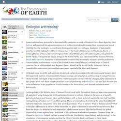 Ecological anthropology