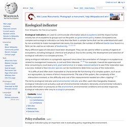 Ecological indicator