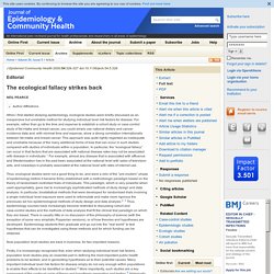 Journal of Epidemiology & Community Health