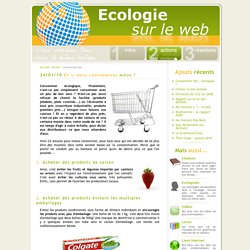 Ecologie sur le web : comment mieux consommer?