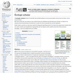 Écologie urbaine