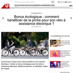 Bonus écologique : comment bénéficier de la prime pour son vélo à assistance électrique ?