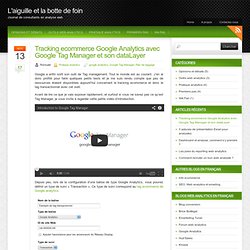 Tracking ecommerce Google Analytics avec Google Tag Manager et son dataLayer « Blog web analytics – L'aiguille et la botte de foin