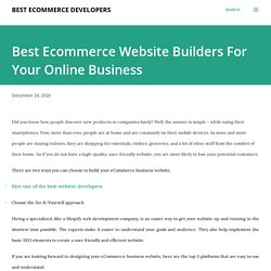 Best Ecommerce Website Builders For Your Online Business