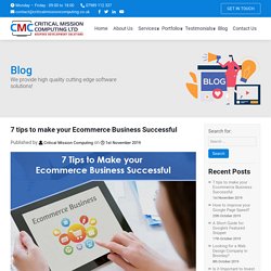 7 tips to make your Ecommerce business successful