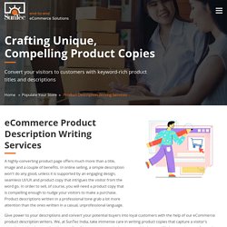 eCommerce Product Description Writing Services