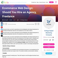 Ecommerce Web Design: Should You Hire an Agency, Freelance