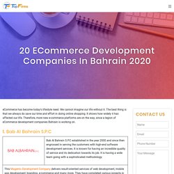 20 eCommerce Development Companies in Bahrain 2020