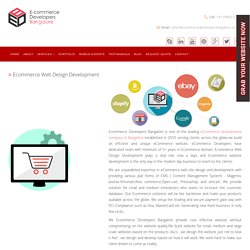 Ecommerce Web Design, Development Company in India