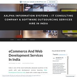 eCommerce And Web Development Services In India