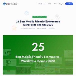 25 Best Mobile Friendly Ecommerce WordPress Themes 2020 - DroitThemes