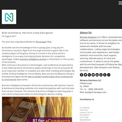 BI for eCommerce, the Force a Few Dare Ignore! - appsnirvana