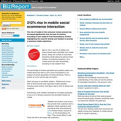 212% rise in mobile social ecommerce interaction - Trends & Ideas