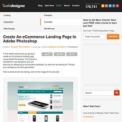 Create An eCommerce Landing Page In Adobe Photoshop