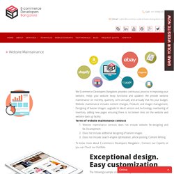 Ecommerce Website Maintenance services
