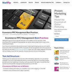 Ecommerce PPC Management Best Practices - NetFly