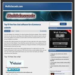 Top 10 free live chat software for eCommerce website