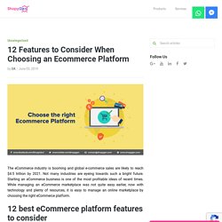 12 best eCommerce platform features to consider